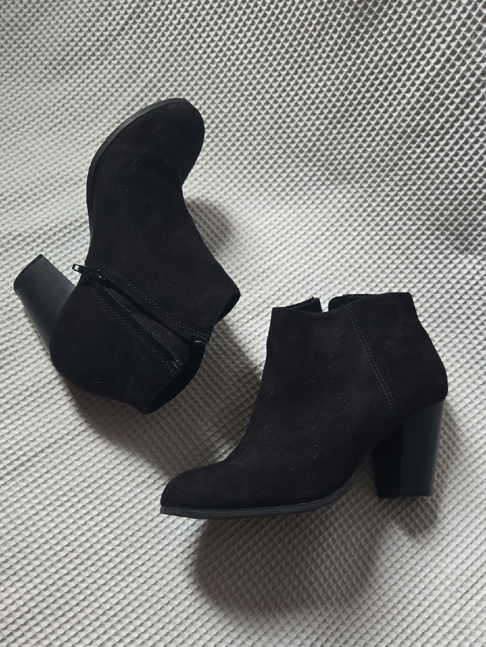 Old Navy Black Suede Ankle Bootie